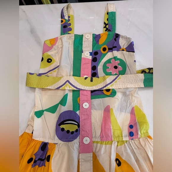 Zara Multicolor Printed Cotton Dress Button Front (XS) - Picture 2 of 5